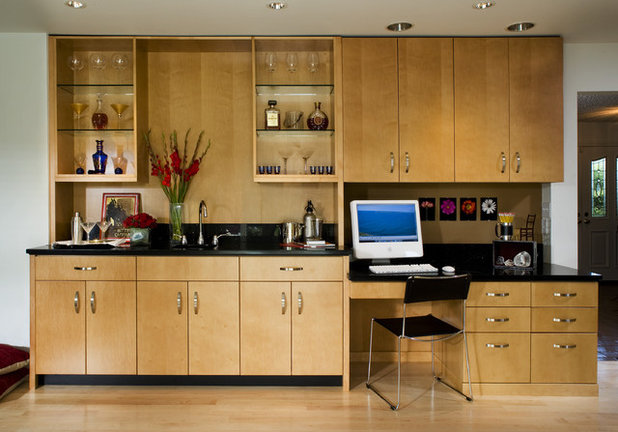 Contemporary Home Office by Harrell Design + Build