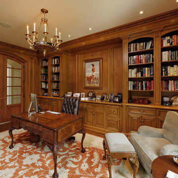 Office-Library Wood Paneled, Stained
