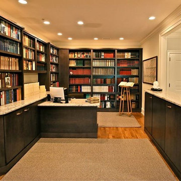 Office Space with Slate Gray stained Maple Cabinetry