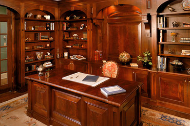 Inspiration for a timeless home office remodel in Boston