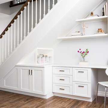 Office under Staircase with Storage and Desk File