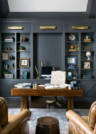 Transitional Home Office by Webber Coleman Woodworks