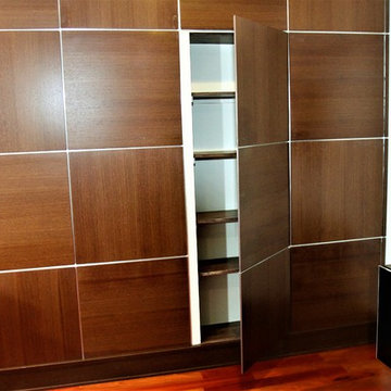Opening to Concealed Shelving