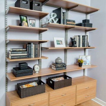 Organized Living Bookshelves and Drawers
