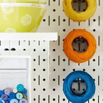 Pegboard storage for sewing supplies | DIY & Craft Storage | Pinterest