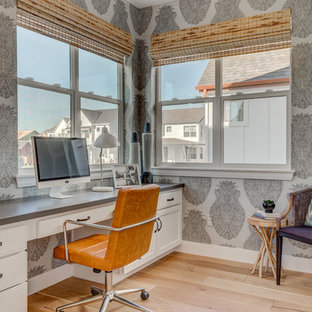 Example of a classic home office design in Denver