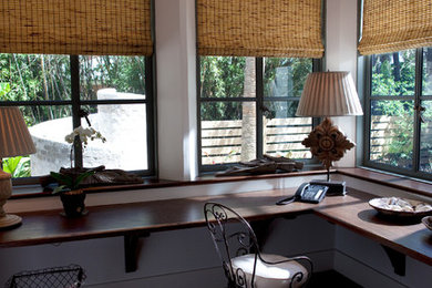 Photo of a mediterranean home office in Wilmington.