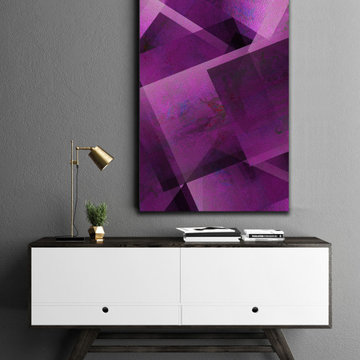 Purple Vertical Abstract Art