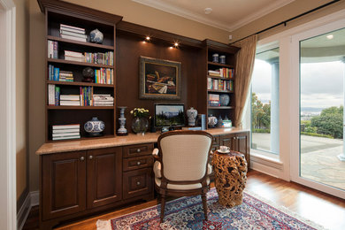 Inspiration for a timeless home office remodel in Vancouver