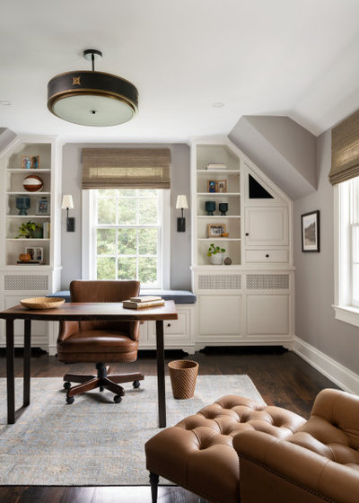 Transitional Home Office by Rudloff Custom Builders