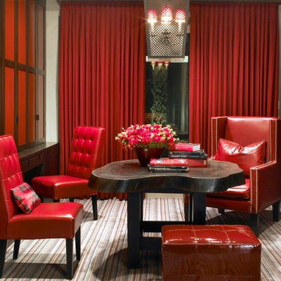 Example of a trendy freestanding desk home office design in Los Angeles