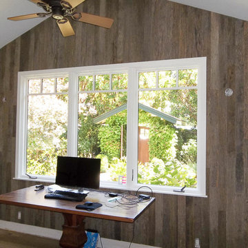 Reclaimed Oak for Office Wall