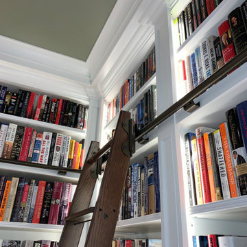 Rolling Library Ladder needed to reach books above 8ft