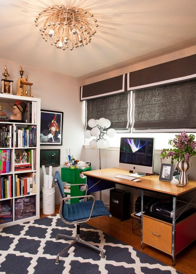 Eclectic Home Office by Janel Holiday Interior Design