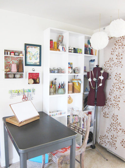 Eclectic Home Office by Going Home To Roost