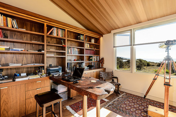 Midcentury Home Office by Hudson Street Design