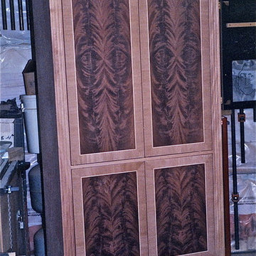 Secretaries office cabinet - Mahogany with flame mahogany veneer