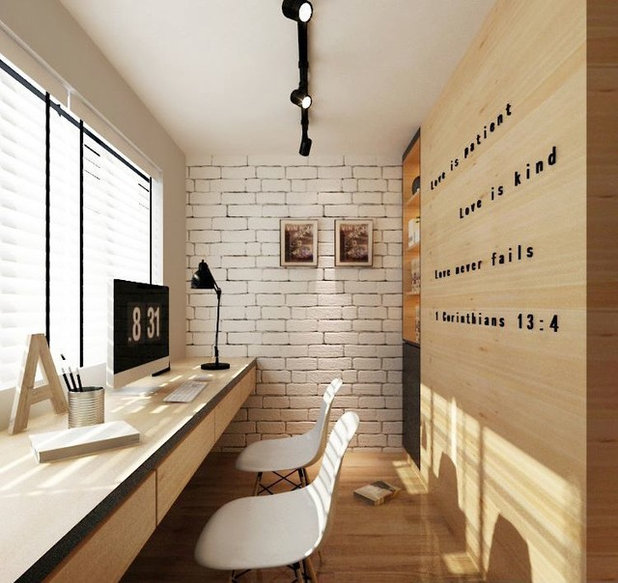 Contemporary Home Office by Butget Studio