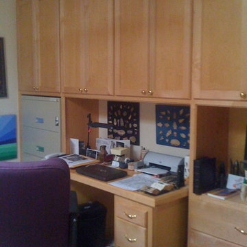 Shaker home office- clear coated maple