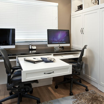 Side Tilt Wall Bed & Custom Cabinetry in Home Office