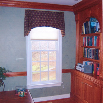 Simple Solutions in Window Treatments- Home Office tailored valance