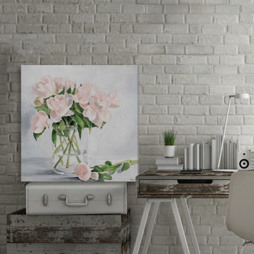 "Simply Blooming" Painting Print on Wrapped Canvas
