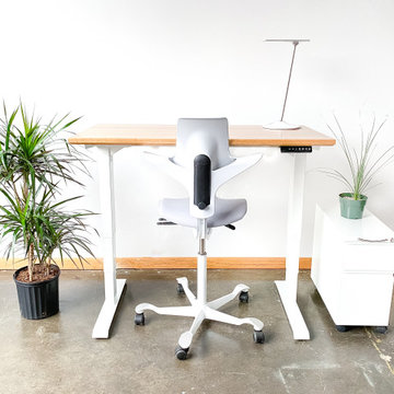 Sit-Stand Desk Home Office Setup