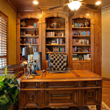 Stained Wood Traditional Home Office