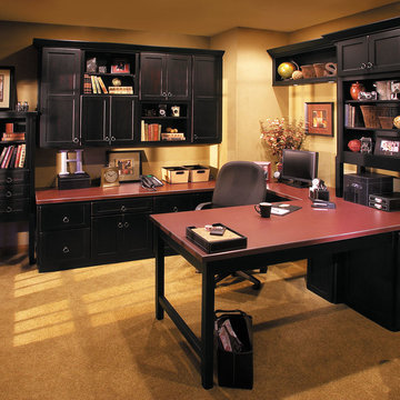 StarMark Cabinetry Home Office in Maple