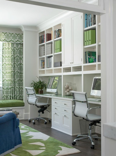 Fusion Home Office & Library by Johnston Home Interior Design