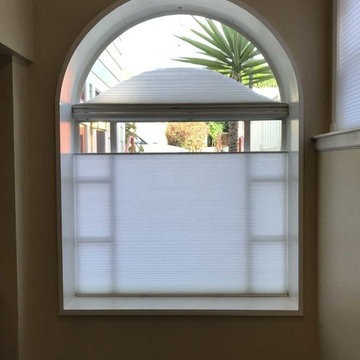 Sunset Movable Cellular Shade for Arched Window