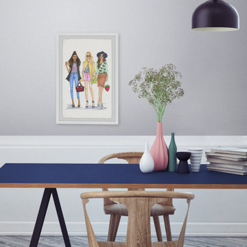 "Teen Fashion" Framed Painting Print