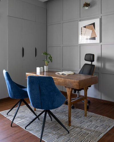 Contemporary Home Office by Sunita Yogesh Studio