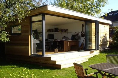 Inspiration for a contemporary home office in West Midlands.