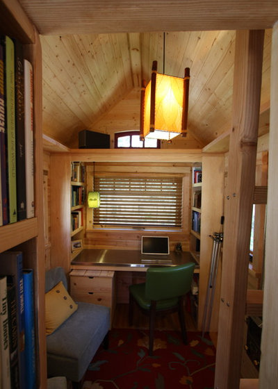 Rustic Home Office by Tumbleweed Tiny House Company