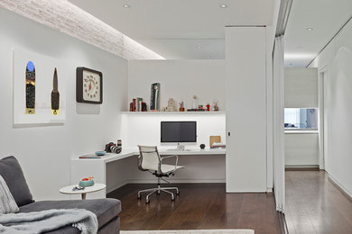 Inspiration for a modern home office remodel in New York