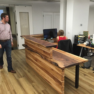 Thread Up Live Edge Reception Desk