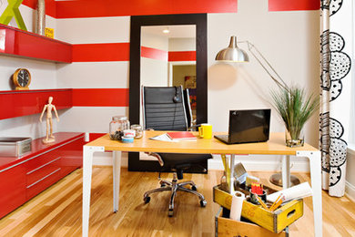 Inspiration for a contemporary home office remodel in Baltimore