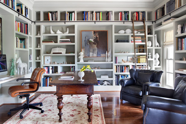 Traditional Home Office by KMH Interiors