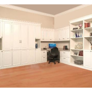 Traditional Murphy bed and small office