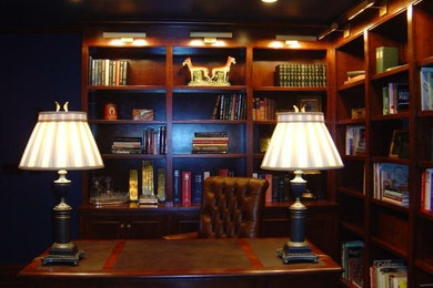 Example of a classic home office design in Other
