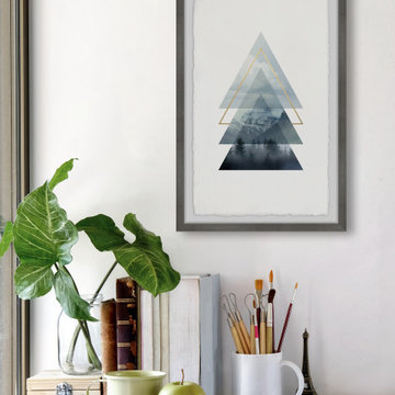 "Triangle Pines" Framed Painting Print