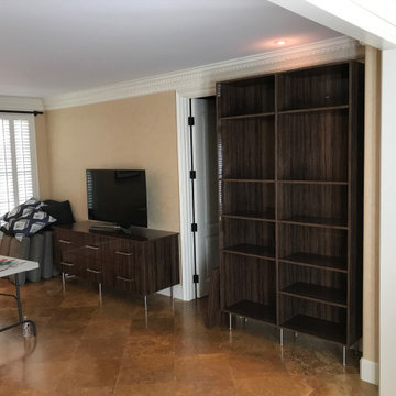 TV cabinet and bookshelf