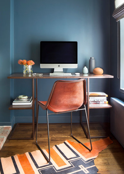 Transitional Home Office by A.Jennison Interiors