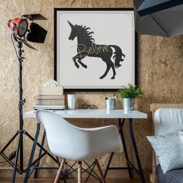 "Unicorn Believer" Framed Painting Print