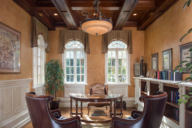 Inspiration for a mediterranean home office remodel in Orlando