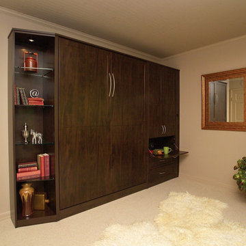 Wall Bed & Side Cabinets in Belgian Chocolate Thermally Fused Laminate