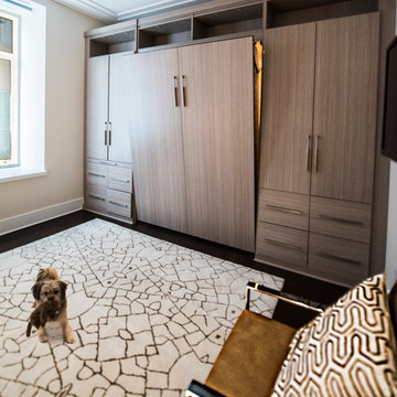 Wall Bed Opens to Convert Room from Home Office to Guest Room