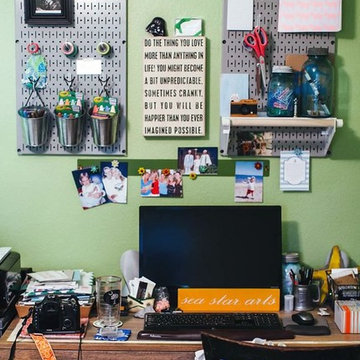 Wall Control Pegboard Makes the Home Office Highly Functional and Organized!