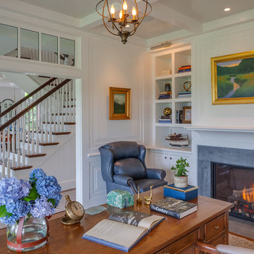Warm Welcome - Sitting Room and Fireplace - Cape Cod, MA Custom Home